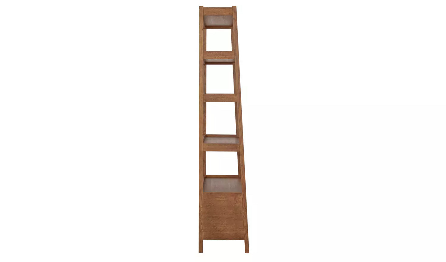 Assembled Habitat Marston Oak Veneer Bookcase - Walnut Stain